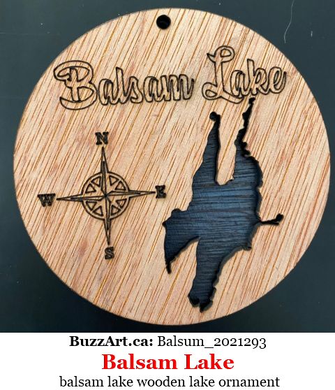 balsam lake wooden lake ornament